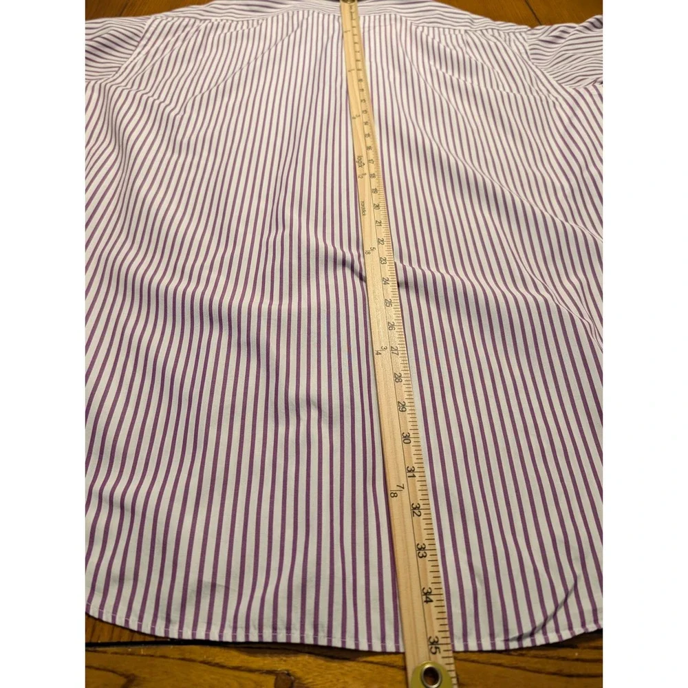 Polo Ralph Lauren Lowell Sport Shirt Mens XL Purple White Striped Button Down